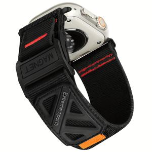 TEMU 애플워치 시리즈 10/9/8/7/6/5/4/3/2/1/SE/울트라 호환, 내구성 나일론 자석 밴드, iWatch 49/46/42/44/45/38/40/41mm 교체용 밴드