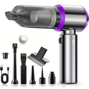 TEMU QILIEASY: 100W 고출력 핸드헬드 청소기, 20000Pa 강력 흡입력 차량용 청소기, 2000mAh*3 무선 미니 청소기, 4-in-1 충전식 휴대용 경량 배터리 청소기, 크리스마스 선물