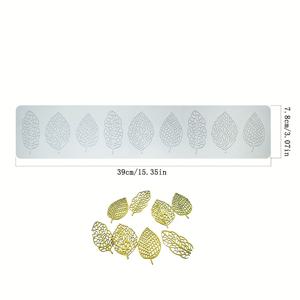 TEMU 1개 3D 중공 잎 실리콘 몰드 - BPA 프리 멀티-리프 디자인, 퐁당, 초콜릿, 사탕 및 비누 만들기용 - 컵케이크, 쿠키, 설탕 공예를 위한 케이크 장식 도구, 정교한 몰드 디자인이 있는 케이크 실리콘 몰드