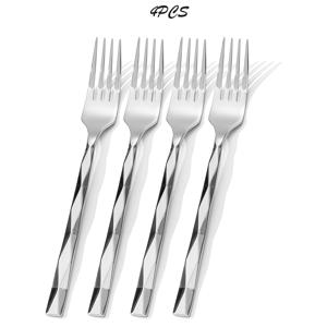TEMU 4/6개 컷 패턴 식당 포크, 스테인리스 스틸 포크, 8.3인치 샐러드 포크, 거울 광택 폴리시드 티네, 파스타/고기/빵에 적합, 현대적인 우아한 식탁용품, 집/주방/레스토랑, 아름다운 선물, 식기 세척기 안전