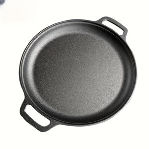 TEMU 1개 주철 프라이팬 - 피자, 바비큐, 팬케이크 등을 위한 논스틱 그릴 팬 - 모든 스토브와 호환 가능, 실내외 요리에 완벽함, 내구성 있고 쉽게 청소할 수 있음