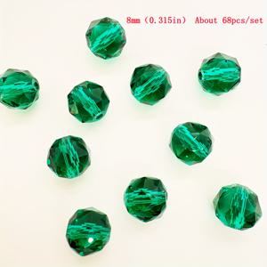 TEMU 98/68/58개 (대량) 오스트리아 비즈 AB 코팅 그린 스타컷 페이셋 스페이서 보석 - 6mm/8mm/10mm 구멍 DIY 주얼리 만들기 재료 (팔찌, 목걸이, 귀걸이용) - 핸드크래프팅을 위한 럭셔리 오스트리아 비즈