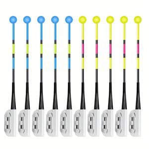 TEMU 10pcs 낚시 입질 경보기, 혼합 세트, 낚시찌 입질 표시기, 색상 변경 미끼, 모든 낚시꾼에게 적합, 필수 낚시 장비 (CR425 배터리 제외), 배터리 없음, 높은 가시성, 낚시 입질 표시기, 낚시 입질 경보