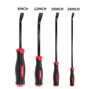 TEMU 8인치 +12인치 +18인치 +24인치 4개 세트 헤비듀티 노동 절약 크로우바, 산업용 다기능 고경도 크롬-바나듐 스틸 크로우바, 내구성, 타이어, 보드 및 기타 자동차 수리, 산업, 목공용