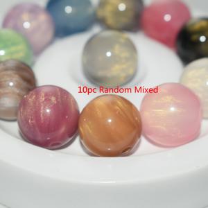 TEMU 랜덤 혼합 색상 10pcs 스파클러 글리터 16Mm 여유로운 비즈 브레이슬릿 보석 만들기 액세서리 원형 비즈 빛나는 DIY 브레이슬릿 기능 생산, 휴일 선물, 친구 선물