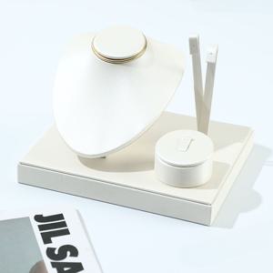 TEMU 우아한 패브릭 주얼리 디스플레이 스탠드 세트 - 반지, 팔찌, 목걸이 및 귀걸이용 다용도 정리대, 라이트 럭셔리 스타일, 전원 필요 없음, 집이나 부티크 장식에 완벽, 주얼리 타워