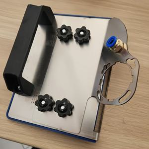 TEMU 100모델 앵글 베벨 지그 - 45도 정밀 타일 엣지 베벨링 도구, 조절 가능한 각도 및 클램핑 시스템, 휴대용 알루미늄 부착물, 포르셀린, 대리석, 화강암 타일용 아크 엣지 (배터리 미포함)