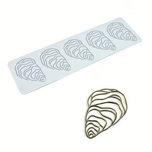 TEMU 오이스터 모양 폰단트 레이스 매트 - 분자 요리 DIY 초콜릿 칩 플래터 장식 실리콘 몰드