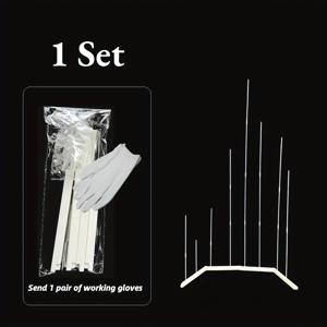 TEMU 1/2세트 다기능 풍선 스탠드 키트, 데스크탑 또는 바닥용 접이식 사각 베이스, 유리섬유 풍선 막대 조절 가능 높이, 웨딩, 생일 파티, 할로윈, 크리스마스 배경 풍선 장식용