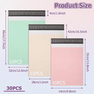 TEMU 3가지 사이즈의 메일 백 30개입, 의류용 강력 접착 메일 봉투, 소규모 사업체용 단색 메일 백, 각 사이즈 10개입, 안전한 포장 및 배송용, 할로윈, 크리스마스, 새해 파티 및 모임에 적합