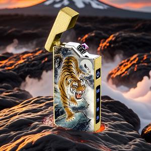 TEMU USB 충전식 전기 라이터 - 듀얼 아크 플라즈마 점화, LED 배터리 표시기, 원버튼 작동, 컴팩트 포켓 라이터 - AA/USB 호환 가능 - 캠핑, 양초, 향로, 가정용, 사무실용 - 리튬 폴리머 배터리 포함 - 안전한 전자 라이터, 재충전 가능한 라이터, 스타일리시 액세서리, 세련된 메탈릭 디자인|캠핑용품