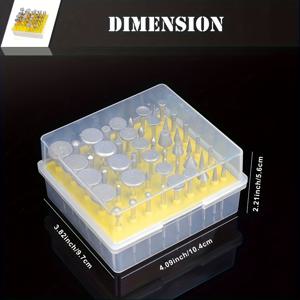 TEMU 50개 버 세트, 코팅 연마 드릴 비트, 1/8인치(3mm) 회전 공구 호환용 보석 유리 합성 보석 세라믹 스톤 폴리싱 드릴