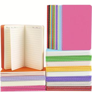 TEMU 48pcs 컬러풀 포켓 노트북, 12가지 색상 소프트 커버 미니 노트북 3x 5 컬러풀 노트북 소형 메모 노트패드 남성 여성 여행자 작가 학생, 48줄 페이지, 학교 필수품 사무용품