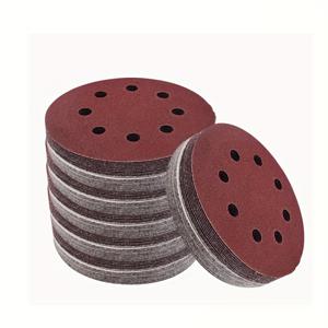 TEMU 150개 5인치 8구멍 사포 세트, 트랙 폴리싱 머신 및 목공용, 표면 처리에 적합 (60, 80, 100, 120, 150, 180, 240, 400, 800, 1000 그릿)