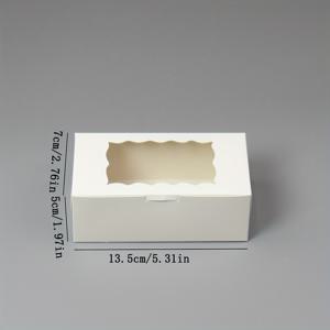 TEMU 24개 세련된 갈색과 흰색 선물 상자, 투명 디스플레이 창이 있는 - 고품질 종이, 결혼식, 생일, 휴일 (할로윈/크리스마스/발렌타인데이/추수감사절/졸업식) 용이합니다. 선물 상자, 축하 액세서리, 장식 리본, 튼튼한 구조