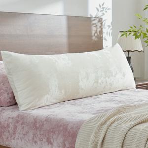 TEMU 1개 벨벳 바디 베개 커버(인서트 없음), 지퍼가 있는 부드러운 플러시 롱 베개 커버, 매끄럽고 편안한 침실 및 소파 베개 커버, 사계절에 적합