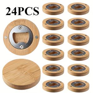 TEMU 10/24/40 나무 자석 병따개, 수제 DIY 냉장고용 자석, 대용량 맥주 오프너, 결혼 선물 및 파티 용품에 완벽한 아이템