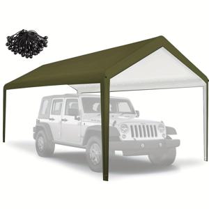 TEMU 10'x20' 차량 캐노피 교체용 캐노피, 900D 캐노피 교체 커버 (다리 스커트/볼 번지 코드 포함), 방수 및 UV 차단 차량 커버 텐트 (보트, 파티, 정원용) (프레임 미포함), 정원 쉼터,차량 차양,헤비듀티 캐노피,확장된 커버리지,날씨에 강한 커버,내구성 강한 캐노피,차양 캐노피,휴대용 쉼터,야외 활동 애호가,이벤트 플래너|텐트
