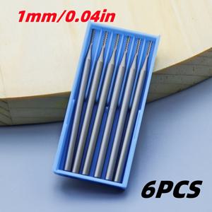 TEMU 6개입 2.35mm 샹크 텅스텐 스틸 조각용 직선 바늘 세트, 올리브 호박 조각용 다중 사이즈 연마 헤드 미니어처 드릴 비트 로터리 툴 목재 밀링 커터, 올리브 씨앗 너트 미세 조각에 완벽