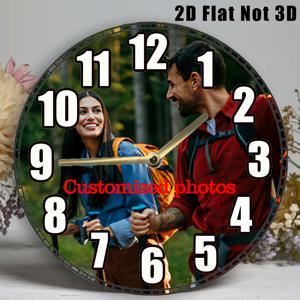 TEMU 1개 맞춤형 사진 시계 - 개인화된 사진으로 제작, 거실·침실·주방용 모던 벽 장식 - 기념일, 결혼식, 생일 선물 - AA 배터리 호환 (별도 구매) - 간편 설치, 세련된 디자인, 내구성 강한 홈 , 기념일 선물