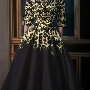 TEMU 여성용 우아한 프린트 맥시 드레스 - 공식 파티 & 일상복, 플레어 스커트, 저녁 행사용 구조적 핏과 플레어 실루엣, 사무실, 캐주얼 외출 - 봄/가을 여성 의류, 오피스 복장, 세련된 디자인, 고품질 원단, 패션 애호가, 나이트 파티 드레스, 맥시 드레스, 여성용 우아한 착용, 저렴한 가격의 패션, 여성 패션, 패션 레이디스