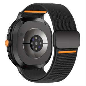 TEMU 삼성 8/ 8 클래식 밴드 40mm/44mm/46mm 남성/여성용 나일론 탄성 스트랩, 8 밴드 40/44/46mm 스마트워치 액세서리용 조절 가능한 퀵드라이 자석 팔찌