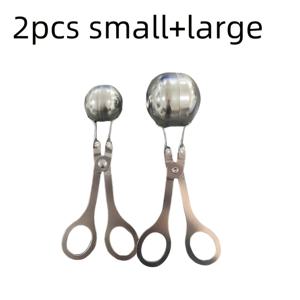 TEMU 2개 세트 - 밥주먹, 고기 만두용 클립, 집에서 직접 만드는 새우볼과 감자볼을 위한 창의적인 둥근공형 이발기와 노력절약식 미트볼 메이커, 원형스쿱, 대만 풍의 미트볼과 수프를 위한 홈키친 도구