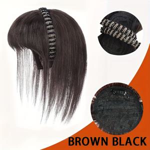 TEMU 여성용 10인치 헤어 밴드 앞머리 포함 - 올인원 헤어 익스텐션 시트, 스타일리시 워터 디자인, 컬링 및 닝 옵션, 화이트 헤어 커버링 자연스러운 룩, 다용도 헤어피스, 안전한 착용 헤어피스