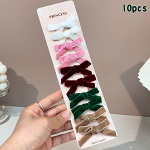 TEMU 10개 헤어 밴드 - 4가지 색상 (블랙/레드/화이트/핑크) & 4단계 두께, 소프트 내구성 머리끈, 파티·웨딩·사진 촬영용, 모든 계절에 적합한 여성용 헤어 액세서리, 안전한 고정 디자인