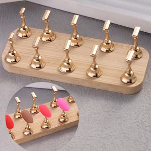 TEMU 나무 자석 네일 클리퍼, 인조 네일 팁, 연습 스탠드, 지지대, 디스플레이 랙, 네일 아트 연습 도구, 살롱 및 네일 아트에 적합.