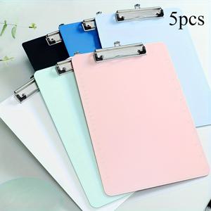 TEMU 5개 랜덤 A4 모란디 컬러 팔레트 클립 폴더, 평면 표면의 문서 폴더, 섬세한 장인 정신, 두꺼운 재질, 내구성 있는 학생용 쓰기 패드, 수직 사무실 회의 클립, 시험지 클립, 보드, 교사 포트폴리오용 폴더, 드로잉 보드, 파일 폴더, 폴더/바인더, 문서용 파일|A4용지|클립보드