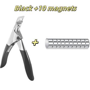 TEMU 네일 가위 10개 세트, 조절 가능한 스테인리스 스틸 네일 클리퍼와 자석 - 긴 젤 네일용 정밀 커터, 전문 네일 및 페디큐어 도구, 네일 용품, 매끄러운 금속 마감, 내구성 있는 구조