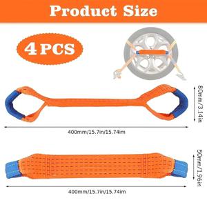 TEMU 4개 범용차량 이동 스트랩, 50mm 폭, 내마모성과 미끄럼방지 재사용 가능한 리넨 타이다운, 안전한 고정훅, SUV 및 자동차/트레일러 루프랙에 적합