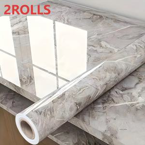 TEMU 2롤 초두께 자체 접착 방수 벽 스티커, 가스레인지 캐비닛 및 욕실 거실 배경 벽 쉬운 리모델링 - 물과 스크래치 방지, 다양한 사이즈 (2롤 밸류 팩), 주방 캐비닛 업그레이드, 홈 개선, 매끄러운 디자인, 스타일리시 벽 커버링, 내구성 있는 비닐, 고품질 소재, 붙였다 떼는 필름, 제거 가능한 벽지, DIY 애호가, 인테리어