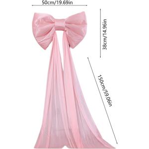 TEMU 초대형 우아한 새틴 리본 보우 장식 - 거대한 웨딩, 생일, 파티 배경, 크리스마스트리 - 페이스텔핑/소프트핑/라벤더색 /전기 불필요/ 걸이 고리로 쉬운 설치 - 발렌타인데이, 신년, 매일의 홈 데코를 위한 럭셔리 패브릭 보우 - 아치, 가랜드, 테이블센터피스에 완벽한 - 우아한 파티 장식, 큰 보우 장식, 화려한 리본, 플로럴 리본