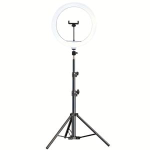 TEMU 10인치 링라이트 USB, 삼각대 스탠드 - 사진/블로깅용 필수품, 영상 촬영 & 콘텐츠 제작, Usb전원형 LED조명, 컴팩트한 디자인, 안정적인 베이스, 내구성 있는 소재