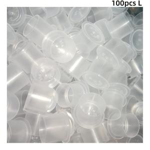 TEMU 100개 타투 잉크 컵 - 투명 베이스, 안정적인 미끄럼 방지 디자인, 전문 타투 스튜디오용 클리어 컵, 바디 아트, 영구 메이크업 - M/L/S 사이즈와 호환 가능 - 전기/배터리 필요 없음 - 타투 및 가정 사용에 이상적, 스튜디오 용품, 안정적인 베이스, 내구성 있는 구조, 공급, 메이크업