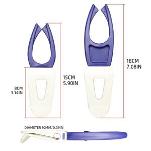 TEMU ZYZHE 조절 가능한 낚싯대 홀더 - 소프트 젤 그립, 견고하고 튼튼한 구조, 민물/바닷물 겸용, 보트/플라이 피싱/로드 수납에 적합, 휴대성과 안정성을 갖춘 디자인 (블루/화이트), 확장형 낚싯대 홀더, 벽걸식 낚싯대 랙, 클램프형 래크, 내구성 있는 제작, 플라이 피싱 애호가 및 보트 어부를 위한