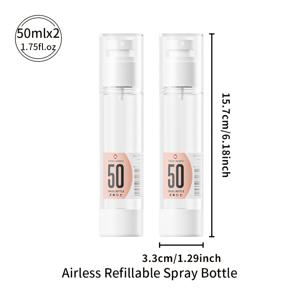 TEMU 2개/3개 프레스형 진공 물병, 출장용 리필형 여행용 물병, 스프레이 물병, 투명 플라스틱 여행용 세면도구 물병, 재사용 가능한 화장품 용기, 바디 로션, 파운데이션, 로션, 토너용 펌프 물병 디스펜서