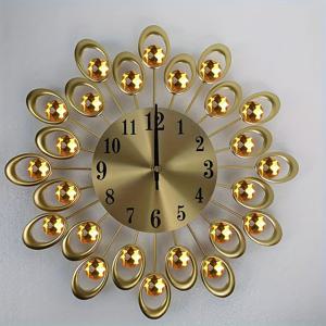 TEMU 1개 금속 무소음 벽시계, 홈 벽걸이 시계 거실 걸이 시계 침실 현대적인 분위기 시계, 아랍 숫자가 있는 금속 시계, 라운드 홀로우 디자인, 거실, 침실 또는 사무실 장식에 적합, 배터리 구동(AA 미포함), 벽시계 장식, 공작 스타일 장식 시계, 대형 벽시계, 대형 벽시계, 대형 벽시계, 벽시계 고양이, 디지털 시계, 알람 시계|벽시계|벽시계