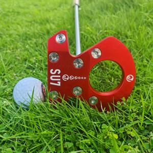 TEMU 1개 진칸칸 프로페셔널 제로 토크 골프 퍼터 트레이너 - 자동 균형 기술이 적용된 CNC 밀링 알루미늄 헤드, 오른손잡이용 디자인, 4가지 색상 (빨강/검정/파랑/주황) - 남성용 정밀 퍼팅 연습 도구, 크리스마스·아버지의 날·추수감사절·할로윈 선물 추천, 골프 훈련 보조기, 세련된 스포츠 장비, 내구성 있는 구조