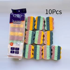 TEMU 10개입 헤비듀티 멜라민 스펀지 (멜라민 폼 스펀지) - 다용도 스크럽 패드, 긁힘 방지 쌓기 가능 식기세척기 사용 가능 - 냄비, 팬, 스토브탑, 오븐, 바닥, 벽 청소용 - 핑크/노랑/보라/초록/파랑