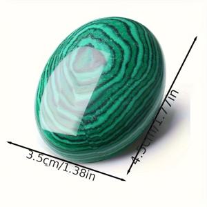 TEMU 1개/2개 천연 말라카이트 팜 스톤 비취석, 타원형 차크라 밸런싱 장식용 돌, 독특한 연마 명상 선물 – 룸 & 테이블 데코에 완벽한 요가 & 마인드풀니스 선택