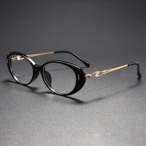 TEMU 여성용 레트로 티타늄 TR 프레임 비정형 안경 - 오버사이즈 오벌 비정형 안경, 투명 비정형 렌즈, 여성용 비정형 안경, 금속 힌지 & 투명/블랙/틴트 렌즈 옵션 - 라운드/파일럿/하트 모양 프레임 - 가볍고 내구성 있는 티타늄 비정형 안경, 다양한 색상 옵션