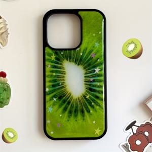 TEMU 여름 딸기 키위 별무늬 광택 휴대폰 케이스 아이폰 17 에어 16 15 14 13 11 12 프로 맥스 16 15 14 플러스 과일 프린팅 창의적인 백커버, 트렌디한 휴대폰 액세서리,여름 액세서리,장난기 넘치는 디자인,고품질 커버,내구성 있는 인쇄,창의적인 개인