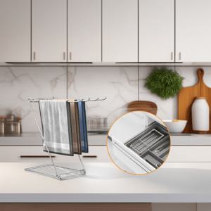 TEMU 스테인리스 스틸 식기 건조대 & 타월 홀더 - 헤비듀티 접이식 공간절약형 A-프레임/다리 없는 스탠드, 벽걸이 다기능 주방/욕실 정리대, 싱크대/발코니/RV용 휴대용 식기 건조대 (설치 도구 불필요)|식기건조대|식기건조기