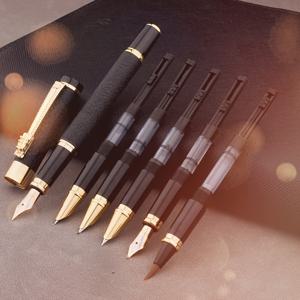 TEMU 6pcs 만년필 세트 - 4가지 색상, 우아한 블랙 드래곤 헤드 펜, 6가지 다양한 사이즈, 선물용 펜,필기구,럭셔리 문구류,고품질 닙,멀티사이즈 펜,전문가용 선물,학생용 문구류