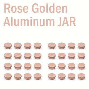 TEMU 32개/박스 (총 15ml) 로즈 골드 알루미늄 용기 - 누수 방지 스크류 뚜껑, 립밤, 페이스 크림, 미니 캔들용 내구성 있는 화장품 용기 - 여행용 럭셔리 뷰티 보관, 안전한 밀폐 기능의 미니어처 틴 (립밤 호환)