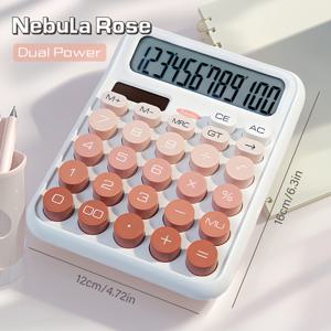 TEMU 기계식 느낌 태양광 계산기 - 12자리 대형 스크린, 그라데이션 캔디 컬러, 사무실, 학습 및 금융 계산을 위한 큰 버튼, 데스크탑 선물로 훌륭한 선택, 사무실용 태양광 계산기, 사무실 계산기, 학습 보조, 키보드 계산기, 대형 계산기, 계산기 미니, 카시오계산기|계산기