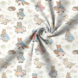 TEMU 1롤 (맞춤 커팅 가능) 미리 자른 파스텔 빈티지 빅토리안 DIY 패브릭 - 쥐, 토끼, 여우, 패턴 - 부드러운 컬러 코드 패턴, 재봉, 퀼트, 인형 만들기, 가방, 커버용 - 쉬운 다림질 전사 DIY 공예, DIY 지갑 만들기